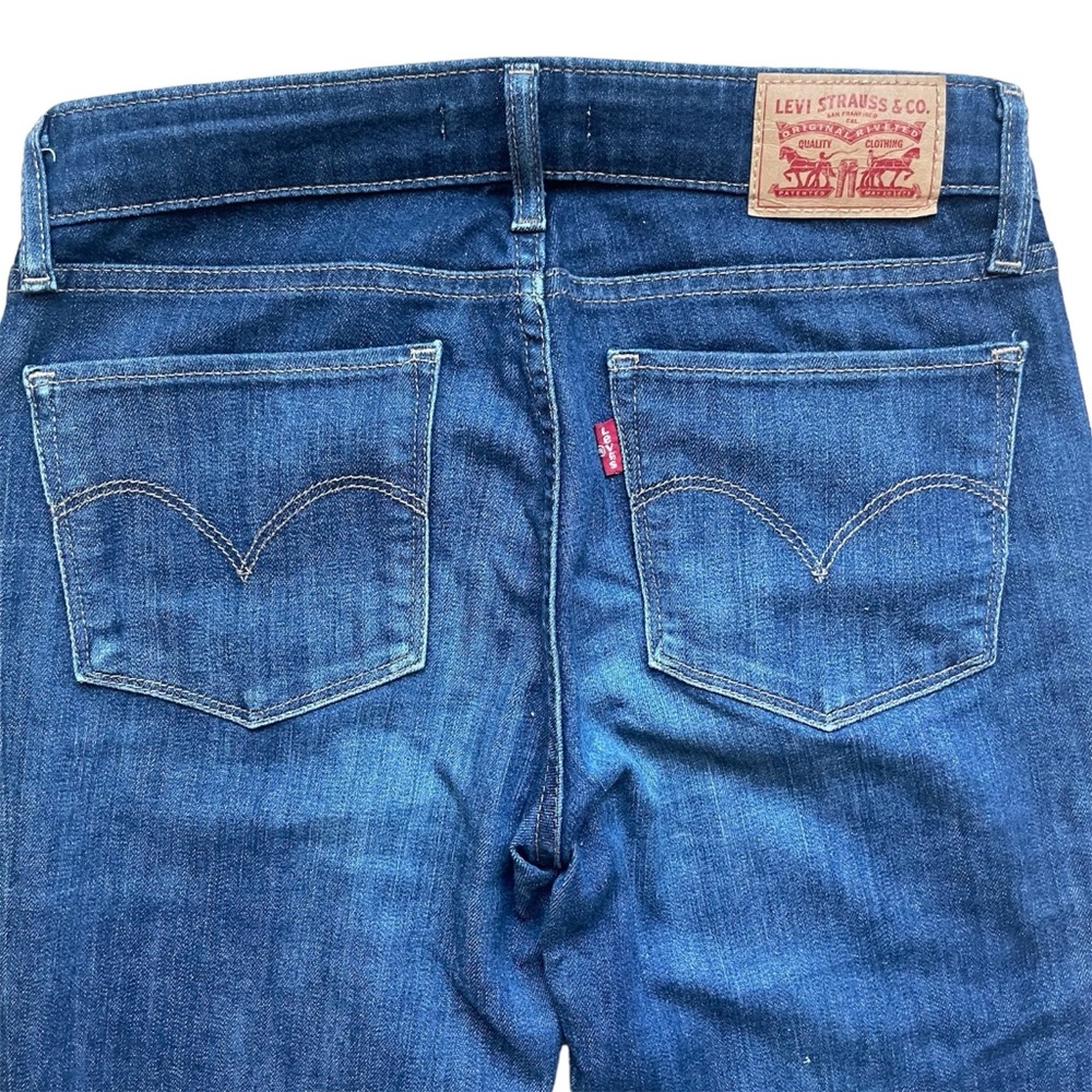 Levi’s women classic blue denim 715 bootcut jeans mid rise size 26